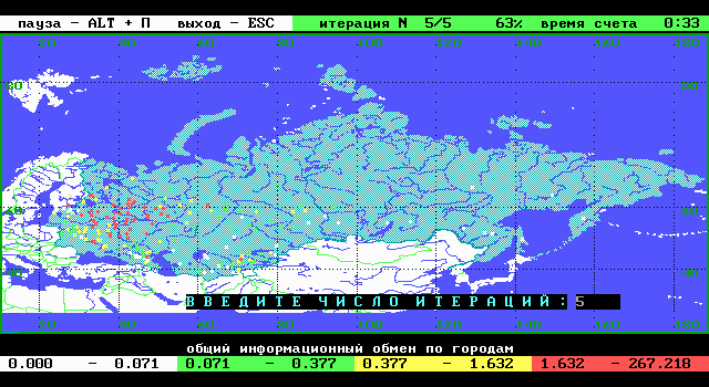 Image of screen in programm
